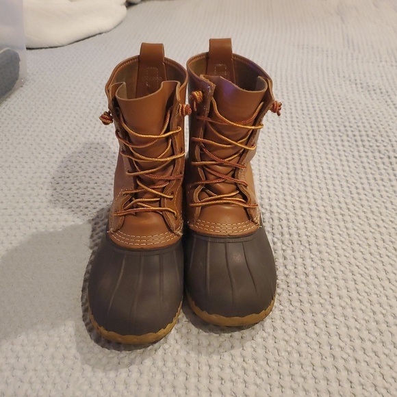 L.L. Bean Shoes - L.L. Bean Tan & Brown Rain/Snow Boots/Sturdy Sole & Comfortable (30)